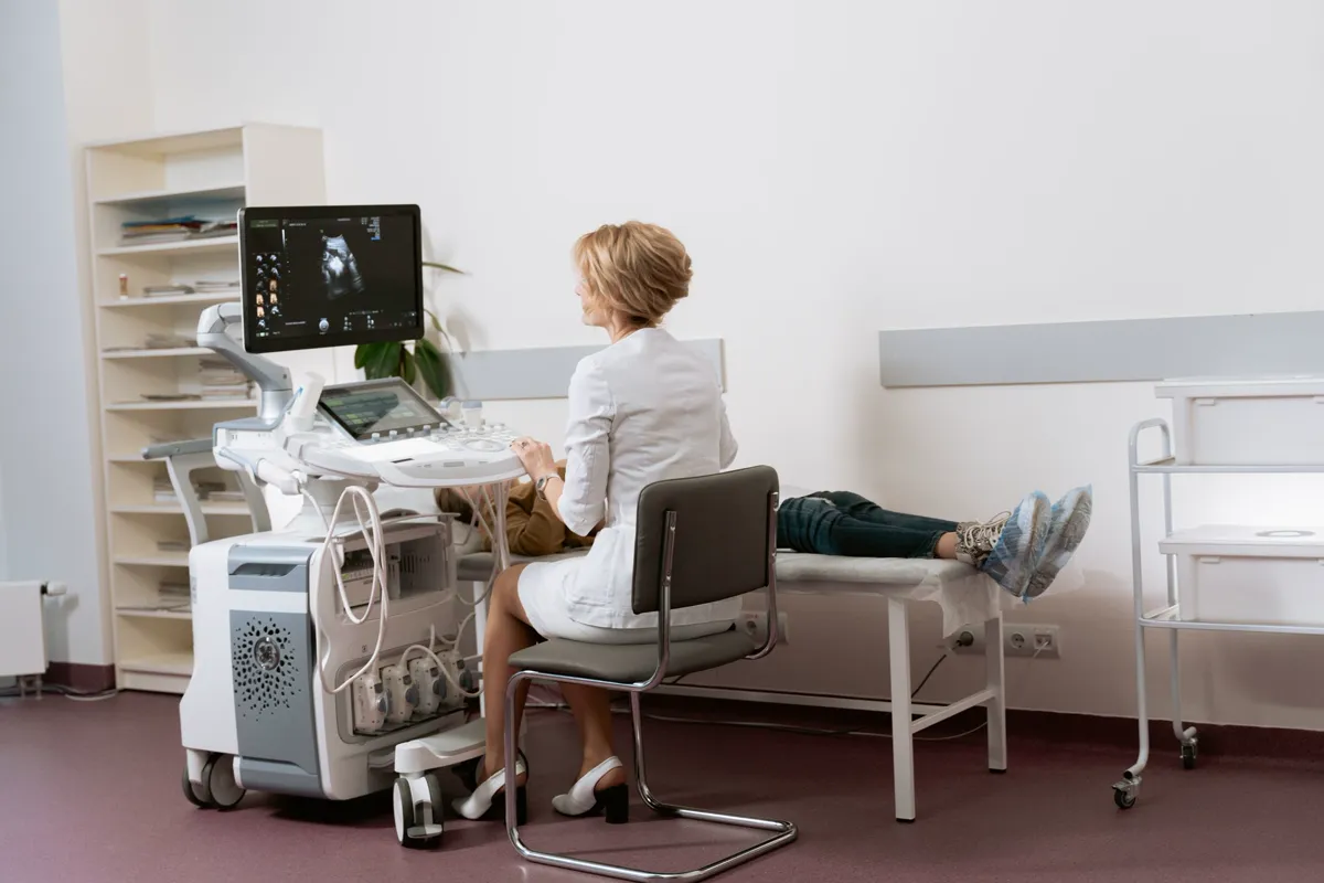 The ultrasound room in the maternity department