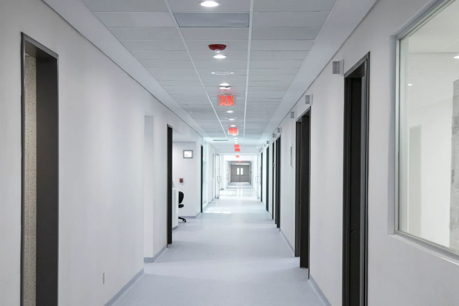 The corridor to the wards